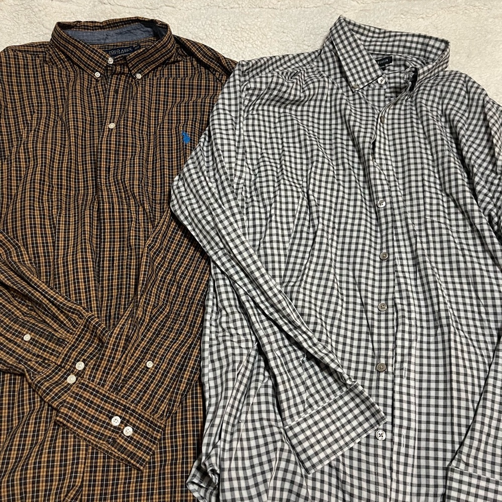 Van Heusen & US polo bundle 2 button up shirts EUC size 3XL